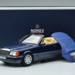 Mercedes 300 CE-24 A124 Cabriolet Nautical Blue Begränsad Utgåva Norev 1:18