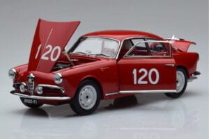 Alfa Romeo Giulietta SV #120 Mille Miglia 1956 Kyosho 1:18 08957A Metall — bild 2 av 9