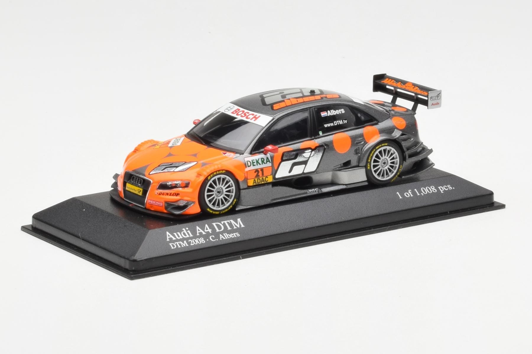 Audi A4 B7 DTM Team Futurecom TME #21 C. Albers DTM 2008 Minichamps 1:43 400089621 Metall — bild 2 av 4