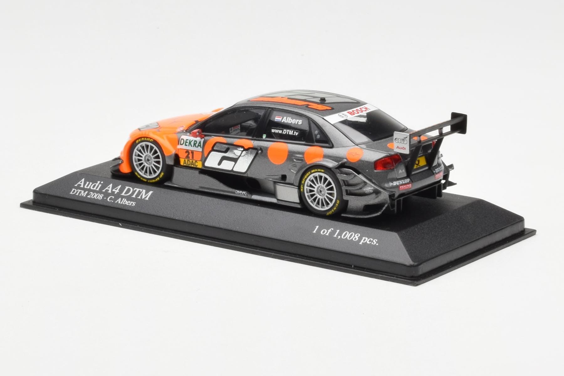 Audi A4 B7 DTM Team Futurecom TME #21 C. Albers DTM 2008 Minichamps 1:43 400089621 Metall — bild 3 av 4