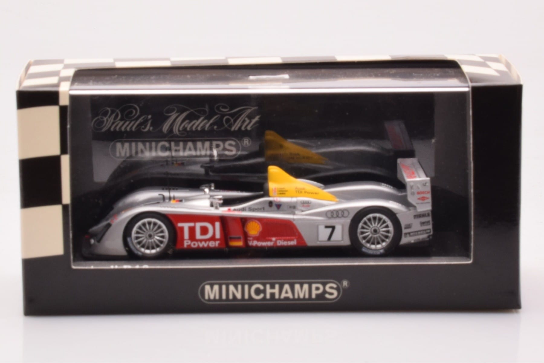 Audi R10 TDI LMP1 #7 R. Capello / T. Kristensen / A. McNish 24 Hours of Le Mans 2006 Minichamps 1:43 400061607 Metall — bild 4 av 4