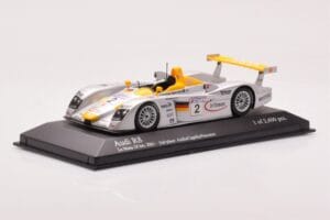 Audi R8 Infineon #2 L. Aiello / R. Capello / Pescatori 2nd Place 24 Hours of Le Mans 2001 Minichamps 1:43 400011202 Metall — bild 2 av 4