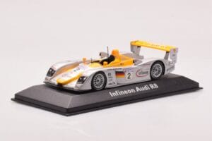 Audi R8 Infineon #2 Winner ALMS Petit Le Mans 2002 Minichamps 1:43 400021382 Metall — bild 2 av 4