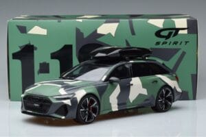 Audi RS6 C8 Avant Kamouflage With Roof Top Asia Edition GT Spirit 1:18 CLDC014 Resin — bild 6 av 6