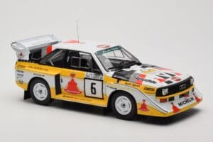 Audi Sport Quattro S1 E2 #6 H. Mikkola / A. Hertz Rally 1000 Lakes 1985 IXO 1:18 18RMC161B Metall — bild 4 av 6