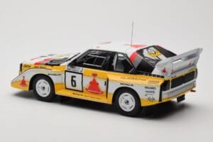 Audi Sport Quattro S1 E2 #6 H. Mikkola / A. Hertz Rally 1000 Lakes 1985 IXO 1:18 18RMC161B Metall — bild 5 av 6