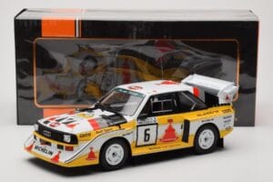 Audi Sport Quattro S1 E2 #6 H. Mikkola / A. Hertz Rally 1000 Lakes 1985 IXO 1:18 18RMC161B Metall — bild 6 av 6