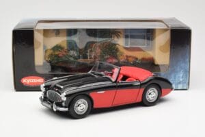 Austin-Healey 3000 Mk I Spider Svart Röd Kyosho 1:18 08141KR Metall — bild 8 av 8