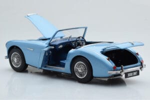 Austin-Healey 3000 Mk1 BN7 Blå Kyosho 1:18 08149HBL Metall — bild 3 av 8