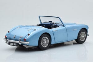Austin-Healey 3000 Mk1 BN7 Blå Kyosho 1:18 08149HBL Metall — bild 4 av 8