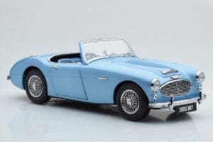 Austin-Healey 3000 Mk1 BN7 Blå Kyosho 1:18 08149HBL Metall — bild 6 av 8