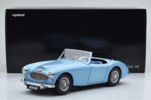 Austin-Healey 3000 Mk1 BN7 Blå Kyosho 1:18 08149HBL Metall — bild 8 av 8