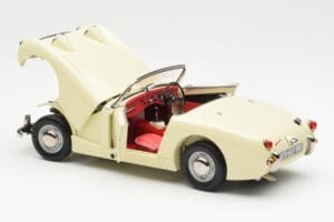 Austin-Healey Sprite Mk I Open Old English Vit Kyosho 1:18 08953EW Metall — bild 5 av 8