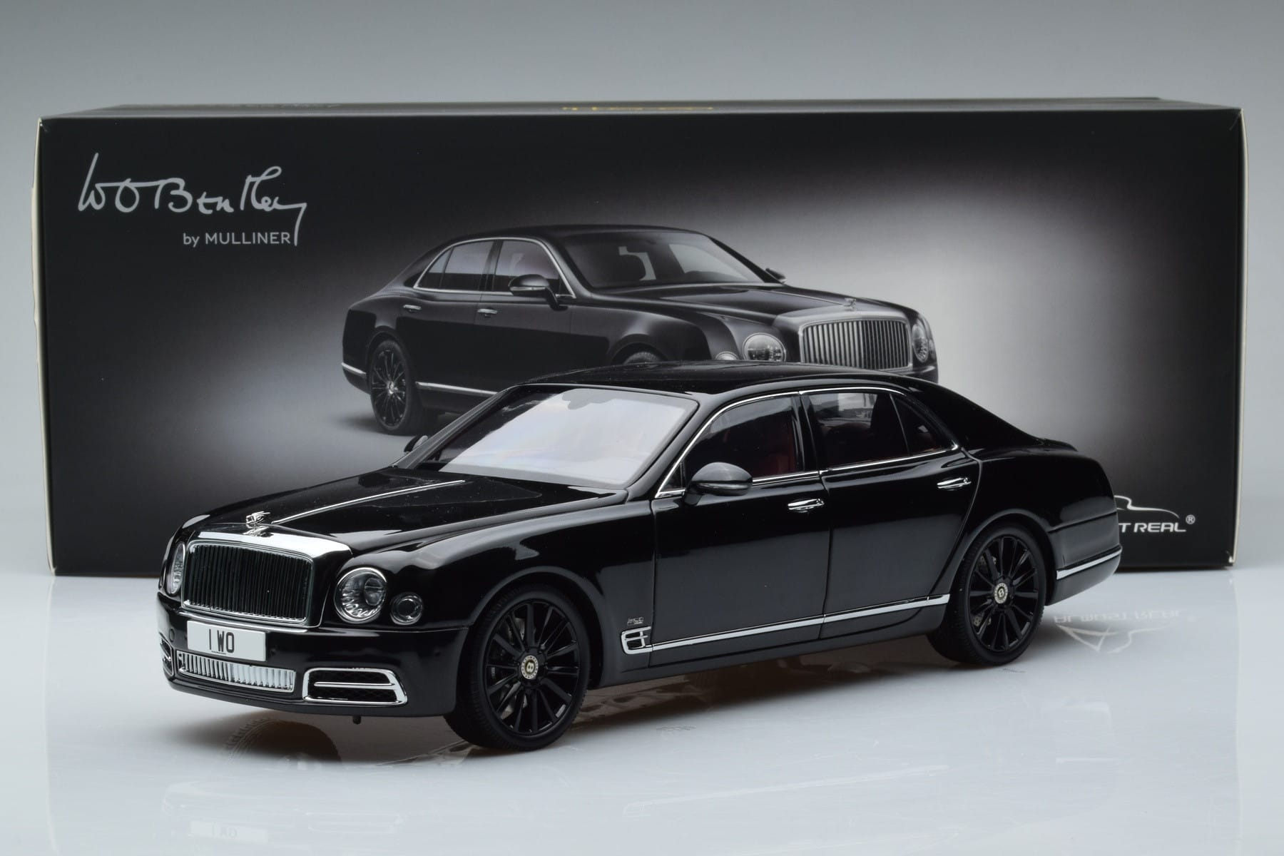 Bentley Mulsanne W.O. Edition By Mulliner Svart Almost Real 1:18 830508 Metall — bild 11 av 11