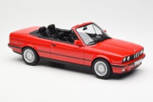 BMW 318i E30 Cabriolet Röd Norev 1:18 183210 Metall — bild 4 av 6