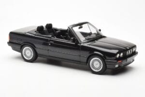 BMW 325i E30 Cabriolet Svart Metallic Norev 1:18 183211 Metall — bild 4 av 6