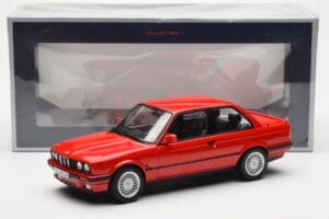 BMW 325i E30 Röd Norev 1:18 183202 Metall — bild 6 av 6