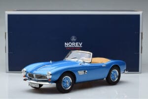 BMW 507 Blå Norev 1:18 183234 Metall — bild 6 av 6