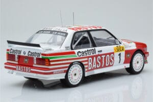 BMW M3 E30 Bastos #1 R. Ravaglia / E. Pirro / E. Van de Poele 24 Hours of Spa 1991 IXO 1:18 18RMC081A Metall — bild 2 av 6