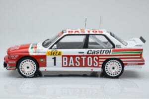 BMW M3 E30 Bastos #1 R. Ravaglia / E. Pirro / E. Van de Poele 24 Hours of Spa 1991 IXO 1:18 18RMC081A Metall — bild 3 av 6