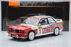 BMW M3 E30 Bastos #1 R. Ravaglia / E. Pirro / E. Van de Poele 24 Hours of Spa 1991 IXO 1:18 18RMC081A Metall — bild 6 av 6