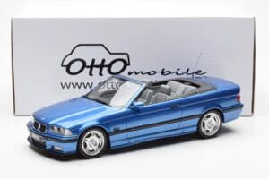 BMW M3 E36 Cabriolet Blå Otto 1:18 OT279 Resin — bild 5 av 5
