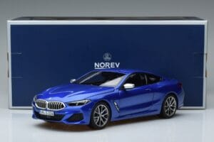 BMW M850i G15 Blå Metallic Norev 1:18 183286 Metall — bild 7 av 7