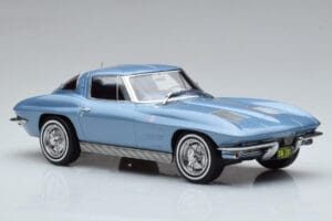 Chevrolet Corvette C2 Sting Ray Blå Norev 1:18 189050 Metall — bild 4 av 6