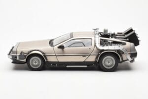 DeLorean DMC-12 Time Machine Back to the Future Silver Sun Star 1:18 2711 Metall — bild 3 av 8