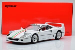 Ferrari F40 Pärlvit Italy Kyosho 1:18 08416PWT-G Metall — bild 8 av 8