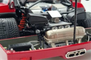 Ferrari F40 Röd Metallic Asia Exclusive Kyosho 1:18 08416RM-G Metall — bild 13 av 14