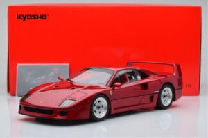 Ferrari F40 Röd Metallic Asia Exclusive Kyosho 1:18 08416RM-G Metall — bild 14 av 14