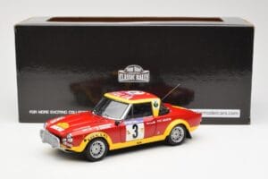 Fiat 124 Abarth #3 Barbasio / Sodano East African Safari Rally 1974 Sun Star 1:18 4952 Metall — bild 8 av 8