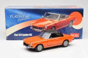 Fiat 124 BS Orange Sun Star 1:18 4906 Metall — bild 8 av 8