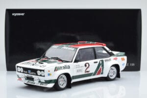 Fiat 131 Abarth Alitalia #2 W. Röhrl / C. Geistdörfer Rally Monte Carlo 1978 Kyosho 1:18 08376G Metall — bild 10 av 10