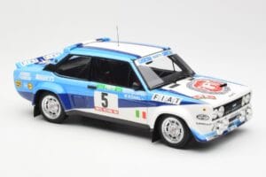 Fiat 131 Abarth #5 Team Fiat Works Rally Portugal 1980 Kyosho 1:18 08376A Metall — bild 6 av 8