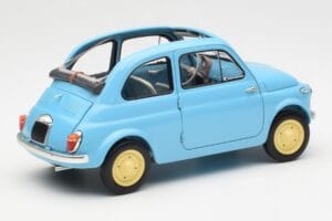 Fiat Nuova 500 Celeste Blå Kyosho 1:18 08966LB Metall — bild 3 av 8