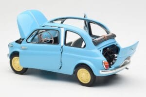 Fiat Nuova 500 Celeste Blå Kyosho 1:18 08966LB Metall — bild 5 av 8