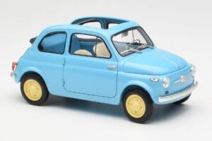 Fiat Nuova 500 Celeste Blå Kyosho 1:18 08966LB Metall — bild 6 av 8