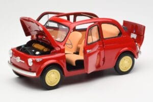 Fiat Nuova 500 Coral Röd Kyosho 1:18 08966R Metall — bild 2 av 8