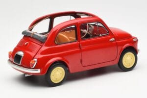 Fiat Nuova 500 Coral Röd Kyosho 1:18 08966R Metall — bild 3 av 8