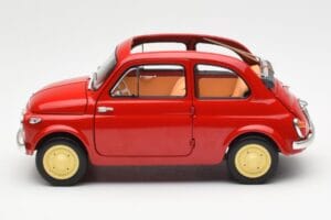 Fiat Nuova 500 Coral Röd Kyosho 1:18 08966R Metall — bild 4 av 8