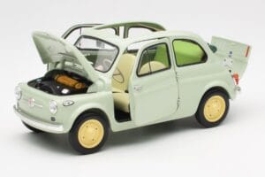 Fiat Nuova 500 Clear Grön Kyosho 1:18 08966LG Metall — bild 2 av 8