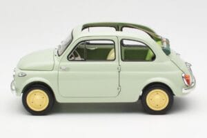 Fiat Nuova 500 Clear Grön Kyosho 1:18 08966LG Metall — bild 4 av 8