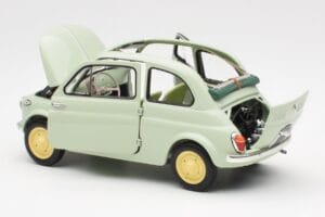 Fiat Nuova 500 Clear Grön Kyosho 1:18 08966LG Metall — bild 5 av 8