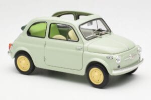 Fiat Nuova 500 Clear Grön Kyosho 1:18 08966LG Metall — bild 6 av 8