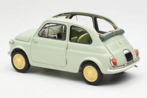 Fiat Nuova 500 Clear Grön Kyosho 1:18 08966LG Metall — bild 7 av 8
