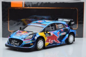 Ford Puma Rally1 WRC #7 P-L. Loubet / N. Gilsoul Rally Sweden 2023 IXO 1:18 18RMC154B Metall — bild 6 av 6