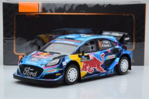 Ford Puma Rally1 WRC #8 O. Tanak / M. Jarveoja Winner Rally Sweden 2023 IXO 1:18 18RMC154A Metall — bild 6 av 6