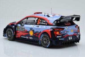 Hyundai i20 Coupe WRC #9 S. Loeb / I. Galmiche Rally Monte Carlo 2020 IXO 1:18 18RMC067B Metall — bild 5 av 6